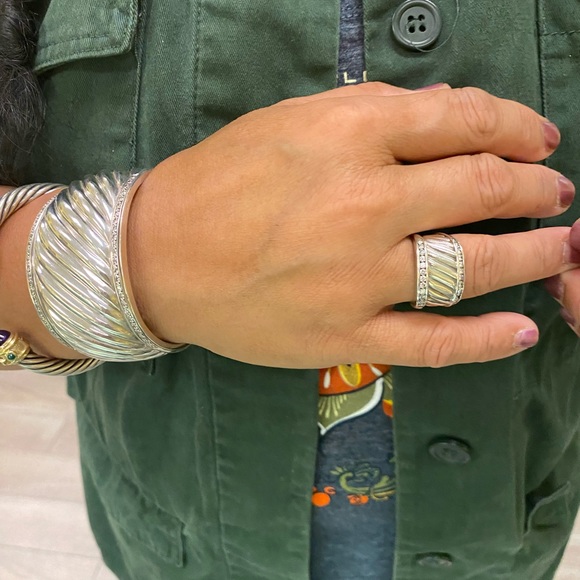 David Yurman Diamond & Sterling Silver Jewelry Set - Picture 4 of 9